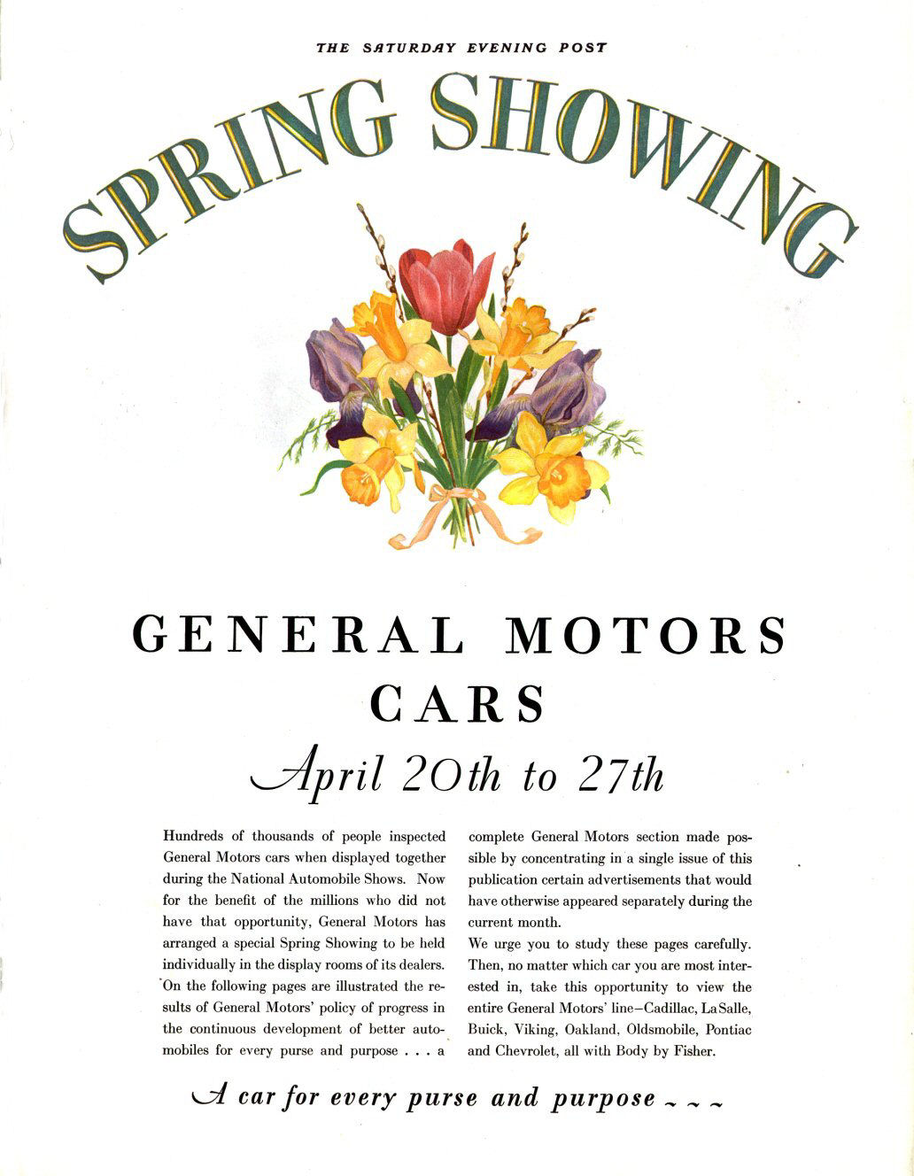 1929 General Motors Auto Advertising